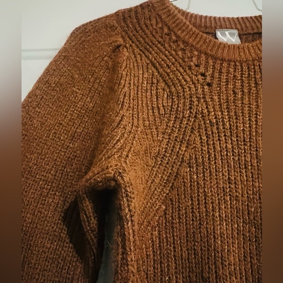 Worthington Tortoise Brown Crew Neck Ribbed Knit Sweater. Size XSmall - Picture 8 of 12